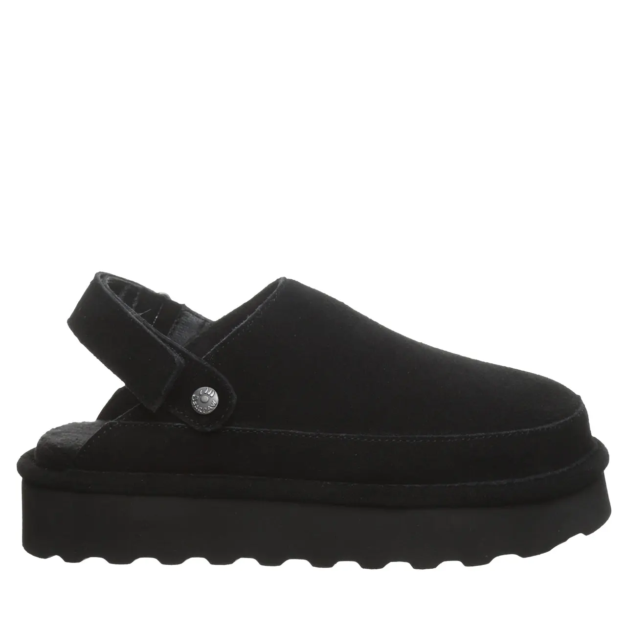 BEARPAW Brooke Women’s Suede Platform Clogs - Black