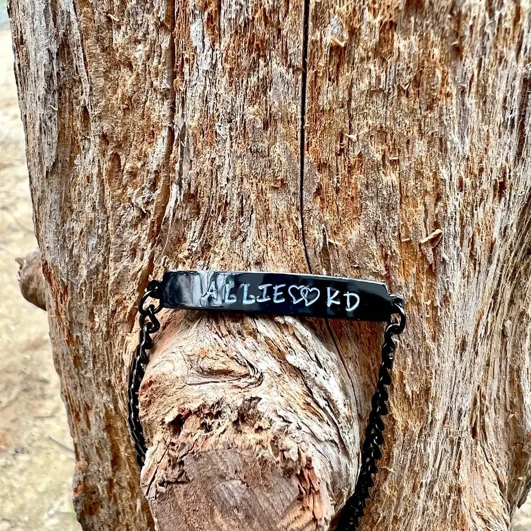 Black Custom Cut Bracelet/Anklet