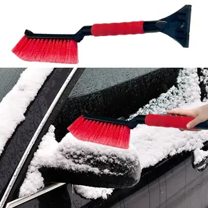Car Snow Brush And Ice Scraper 2 In 1 Car Scraper Snow Brush Ergonomic Foam Grip Window Ice Scraper Snow Cleaner For Car SUV