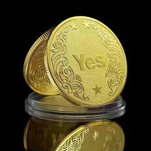 New Yes or No Decision Coins, Alloy Material, Lucky Wish Coins, Creative Gift Memorabilia, Unique High-End Present