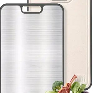 Titanium Cutting Board for Kitchen, Non Toxic 2in1 Cutting Board Double Sided.