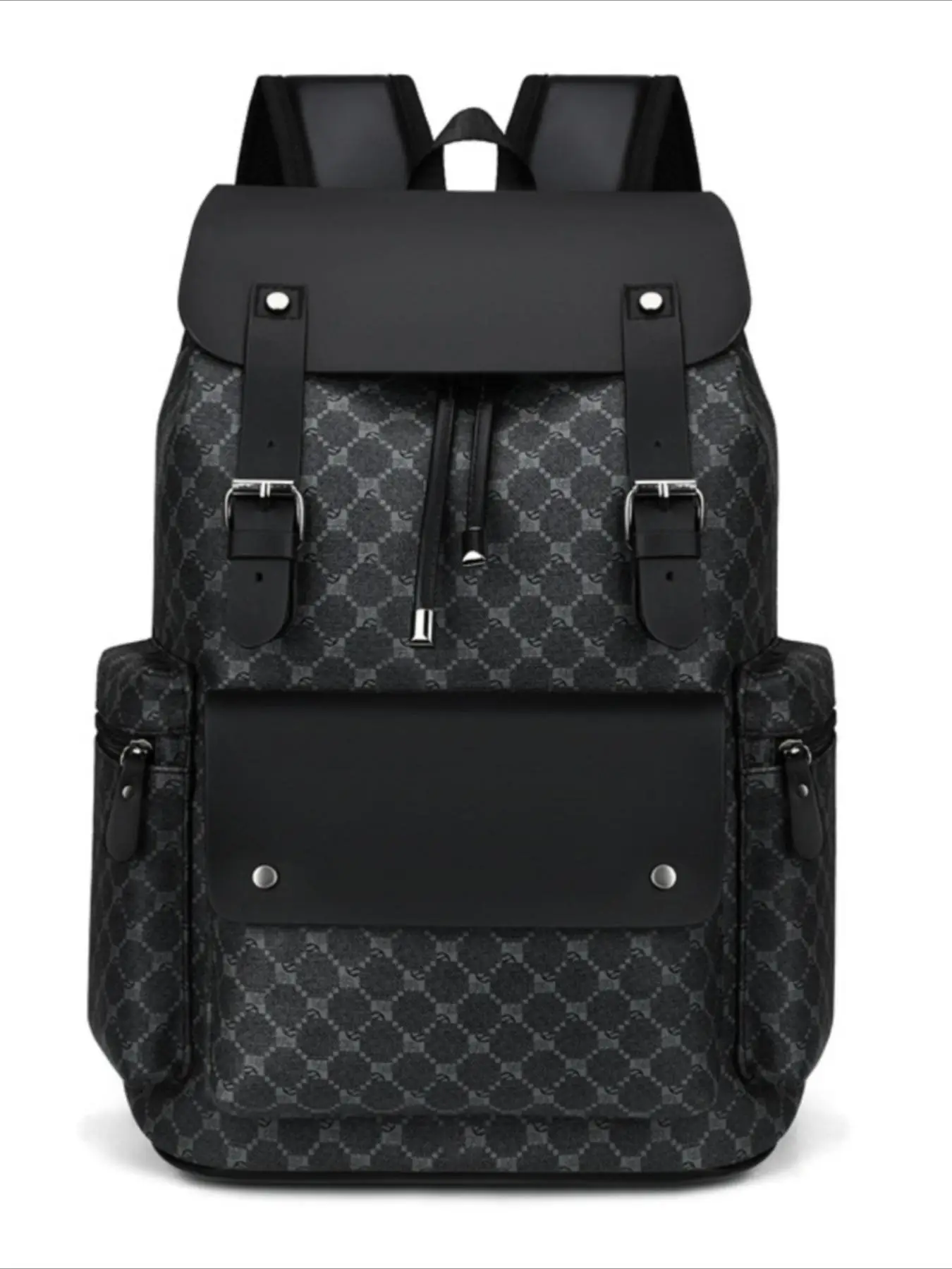 Men's Business Style Geometric Pattern Backpack, Casual Large Capacity Backpack for Men, Fashionable Backpack for Work & Travel Travel Backpack Travel