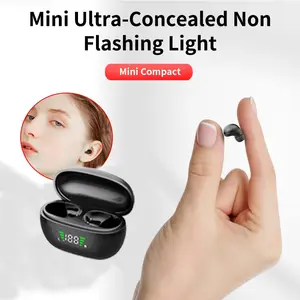 Mini True Wireless Earbuds, Comfortable Fit, HD Sound Quality, USB-PD Charging, Invisible In-Ear Headphones, Unisex, LED Battery Display