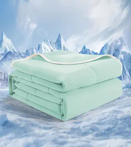 Cooling Comforter for Hot Sleepers – Medium-Lightweight, Temperature Regulating - 106"x 90" Gray
