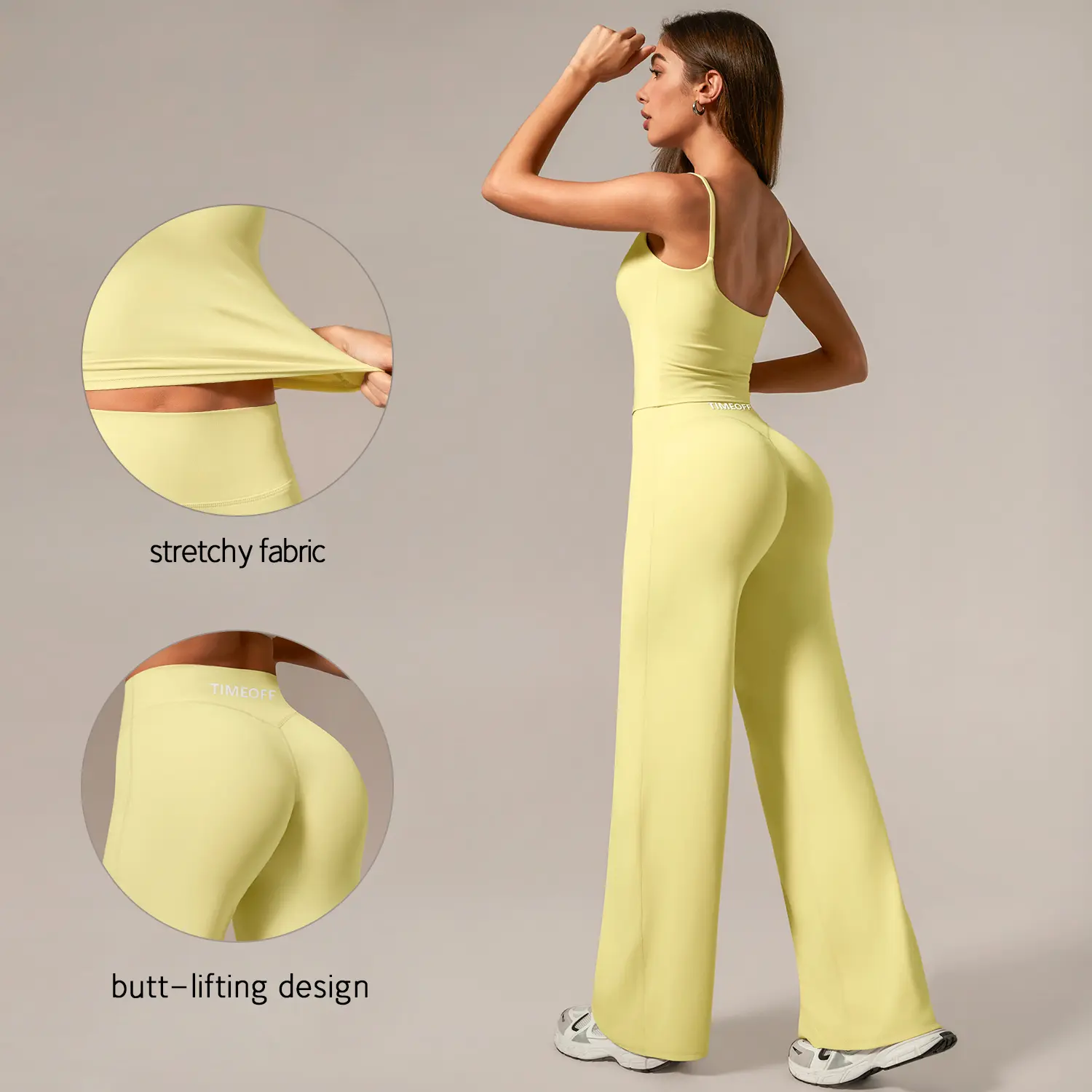 TIMEOFF Women's 2-Piece Athleisure Workout Set for Women - Adjustable Strap Tank Top & Leggings, Buttery Soft 4-Way Stretchy Fabric, Butt-Lifting, Tummy Control, Non-Slip, Breathable, Ideal for Yoga, Gym, Workout Sets For Women, Tank Tops,summerwins