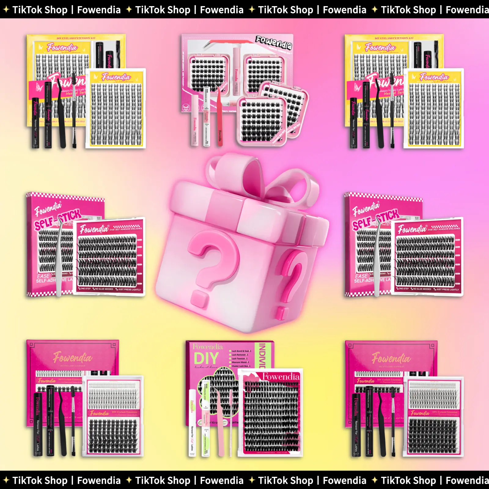 【UNKNOW BOX】Mystery Lash Kit – 4 Surprise Styles Cluster Lashes | Random Delivery, No Style Selection | Beginner-Friendly DIY Gift Set for Home Use – A Fun Lash Experience Full of Surprise dealsforyoudays