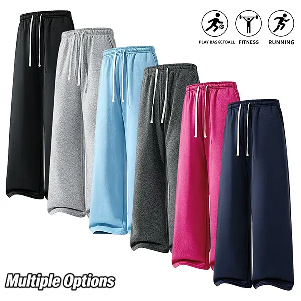 Fall & Winter Styles Ultra-Soft Wide-Leg Sweatpants | Breathable athletic pants for basketball, running, and gym (optional 4-pack and 2-pack)