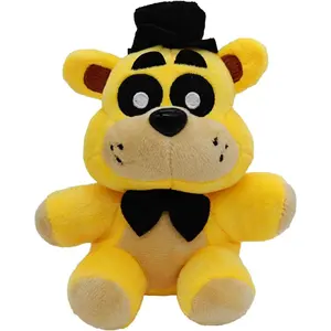 Golden Bear Plush Toy, Horror Game Characters Doll, Horror Movie All Character Stuffed Animal Doll Children's Gift Collection, 7 Inch