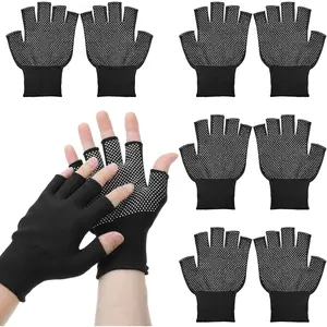 4 Pairs Half Finger Sports Gloves Lightweight Breathable Non Slip Compression Gloves for Men Women Daily Use Gym Training Cycling Fitness Running Outdoor Activities