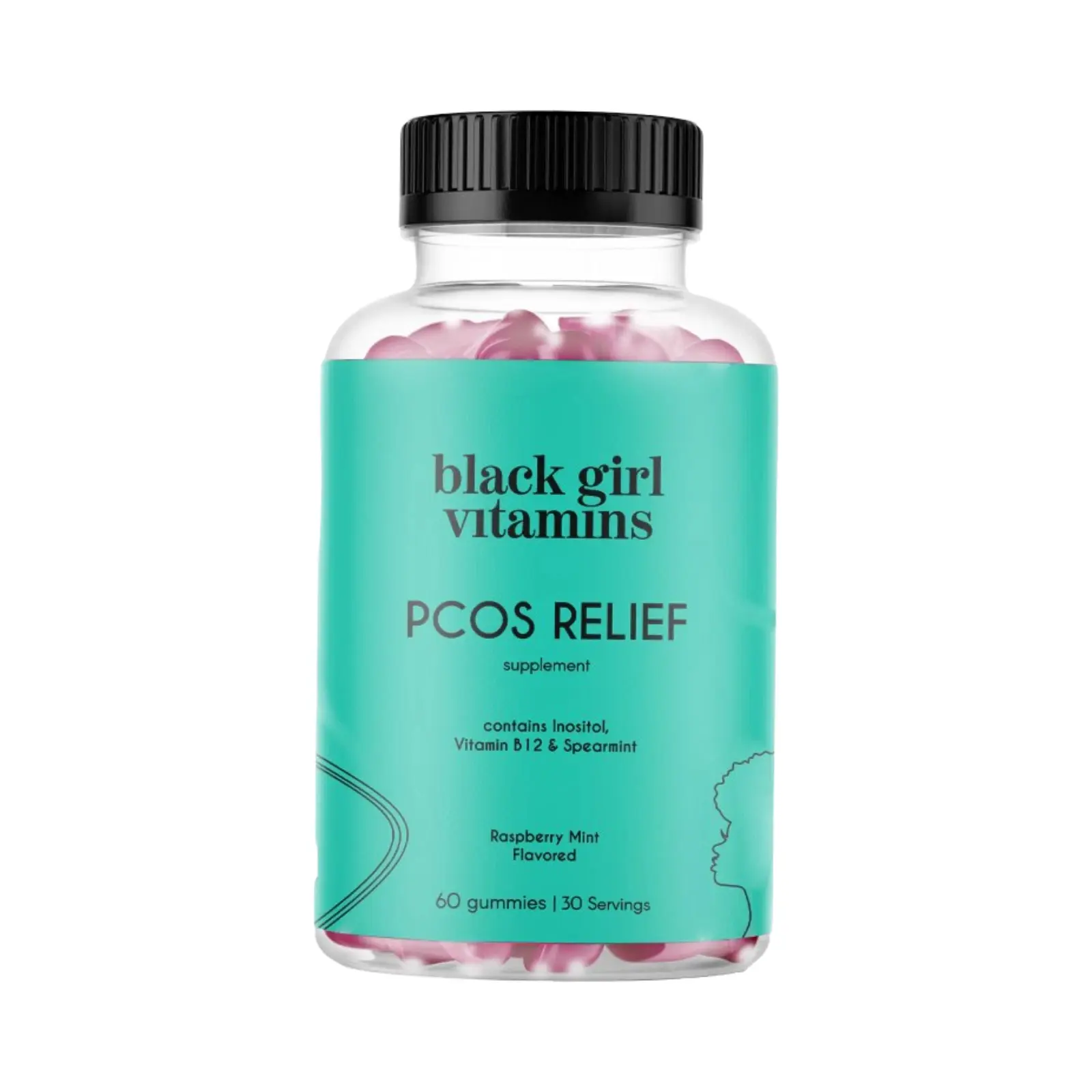 Black Girl Vitamins PCOS Relief Cycle Support for Women 60 Gummies