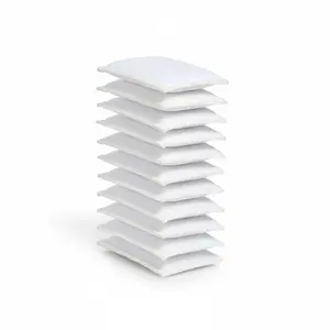12-Pack Double-Sided Microfiber Scrub Sponges White Non-Scratch Cleaning Pads for Kitchen Home Comfortable Grip Multi-Surface Use Essential Cleaning Sponges