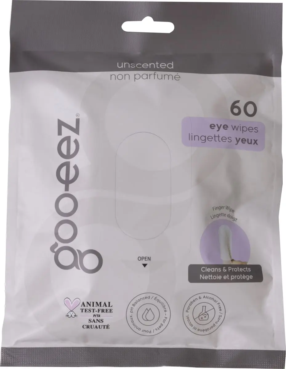 Goo-Eez GZ1160 USC01OS Eye Cleaning Finger Wipes - 60 Count