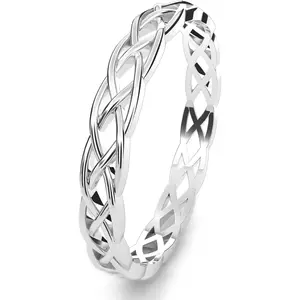 Metal Factory Silver Celtic Knot Eternity Band Ring