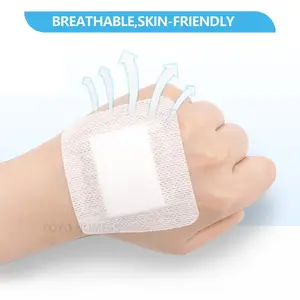 50 Pieces Self-Adhesive Bandages, Breathable Soft Non-Woven Fabric, Elastic Tape, Outdoor Sports Camping Hiking, Elastic Bandage