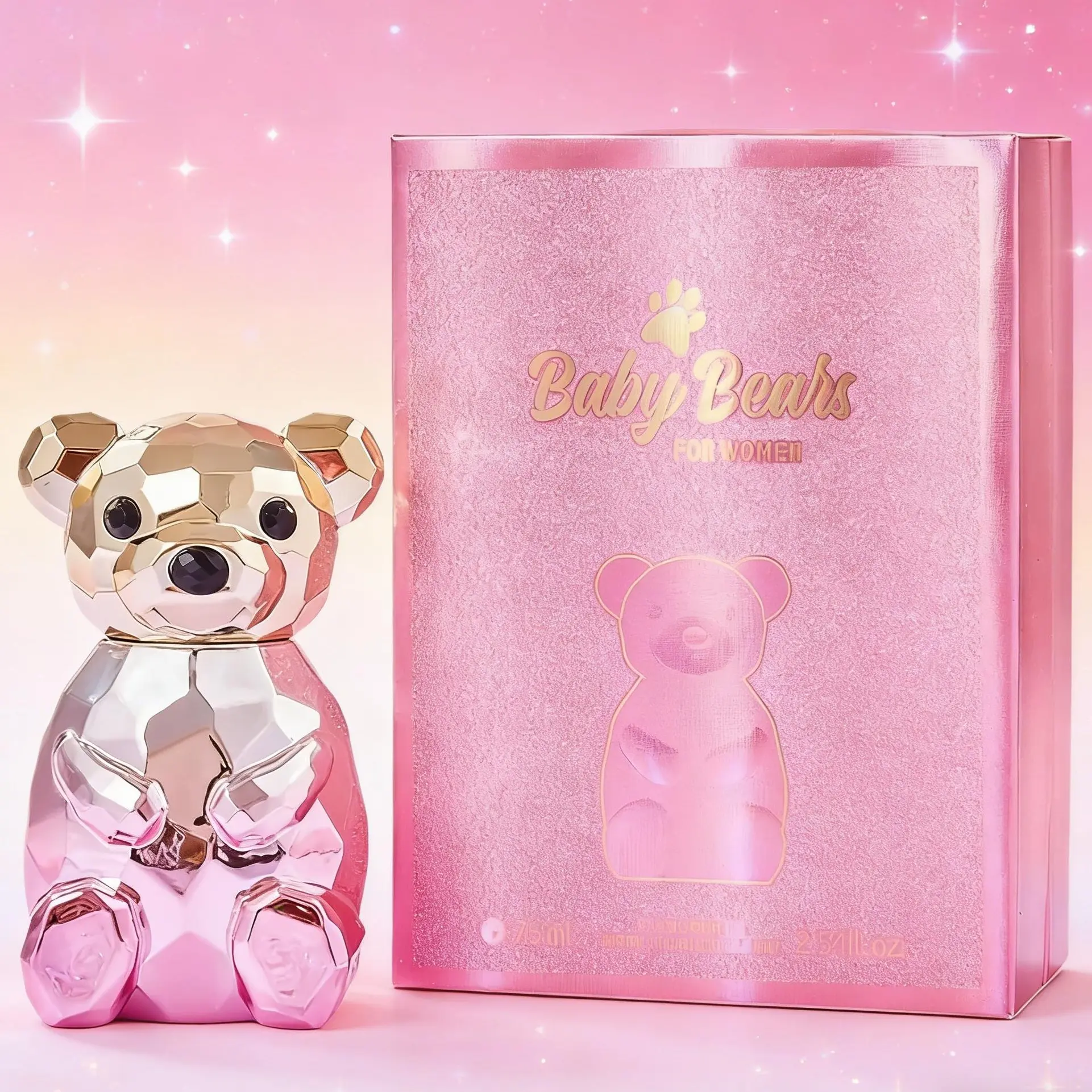 SELLION Pink Bear Eau de Toilette Spray - 75ML Premium Long-Lasting Women's Fragrance Perfume with Rose Vibrant Floral Fruity, Marshmallow, Musk, Citrus Notes, Gifts for Women for Date, Valentine's Occasions, Floral Fruity Scent, Fragrance Perfume Scent,,