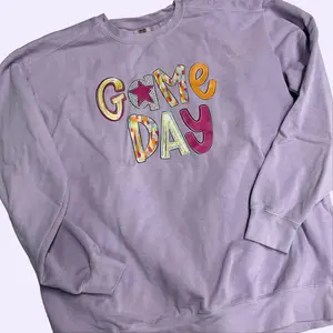 Comfort Colors Orchid Sweatshirt with Game Day Print