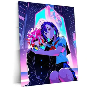 Anime Metal Poster | DanDaDan – Momo Ayase & Okarun Metal Poster | Supernatural Anime Wall Unframe 09