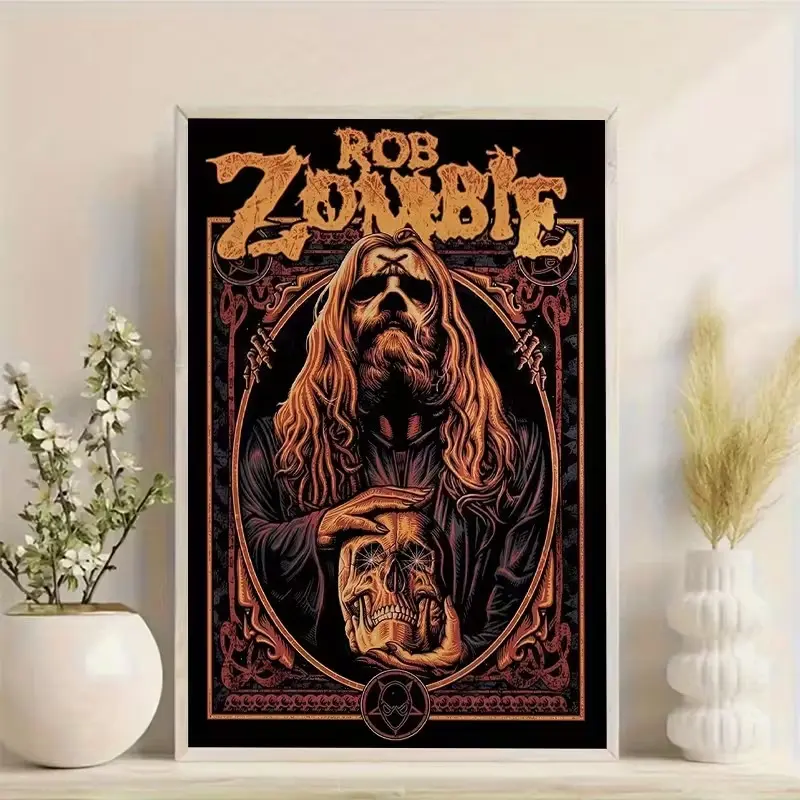 Rob Zombie Retro Poster - Creative Wall Decor for Home Office or Café