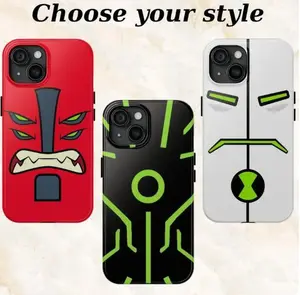 Ben 10 Rugged Phone Case Compatible with iPhone 17/16/15/14/13/12/11 and Samsung Galaxy S21-S25 - Four Arms, Ben Tennyson Cartoon Phone Case, Men's Gift