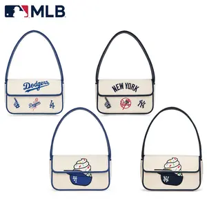 MLB Shoulder Bag for Game Day Essentials & Casual Fan Gear, Beaded Fabric Flap Purse with Short Strap, Fashion Handbag for Work, Travel, School & Everyday Use, Athletic, Graphic  119/129