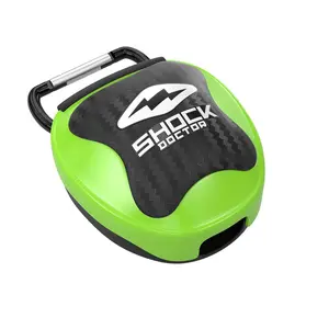 Shock Doctor Heavy Duty Ventilated Mouthguard Case with Carabiner - Secure Storage for Adults & Youth Sizes, Bacteria-Resistant, Drip Slot, Ventilated Design
