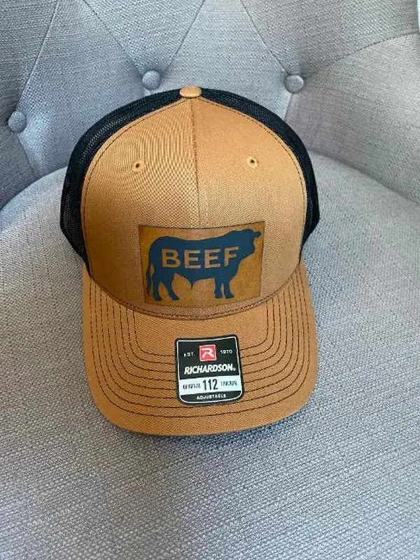 Beef cattle bull farm patch hat Richardson Camo 112