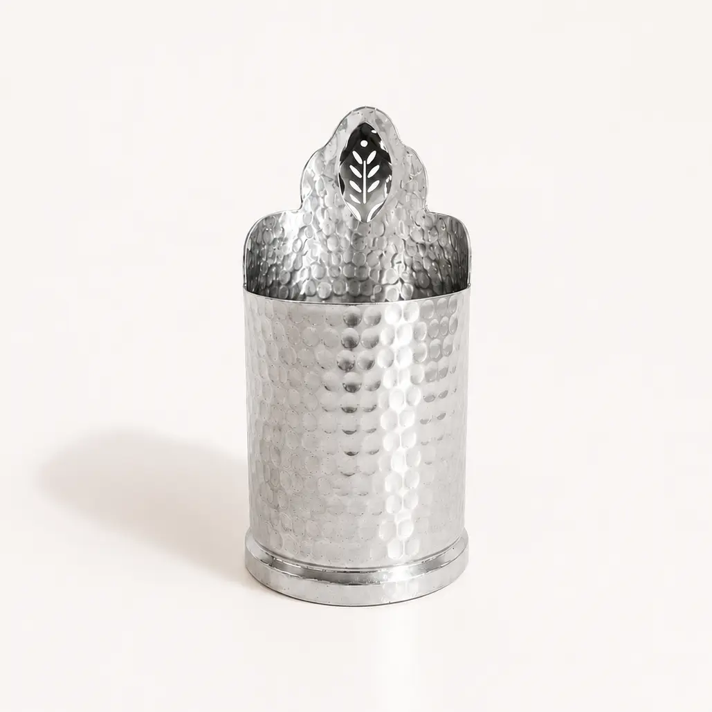 Copper Utensil Holder with Etched Mirror