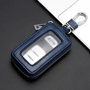 1-Pack Universal Durable Car Key Cover & Remote Key Case - 4 Color Options (Burgundy, Black, Blue, Brown) - Universal Fit for Most Car Keys - Car Key Protector - Car Key Accessory