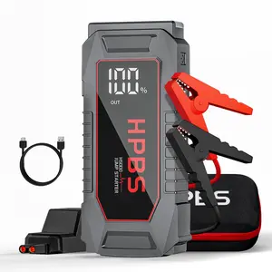 HPBS 3000A Portable Car Jump Starter with 3'' LCD display and Power Bank, Car Battery Booster for 12V Vehicles, Start Dead Battery for Cars,SUVs,Motorcycles, Trucks,With Emergency LED Light, Father's Day Gift for Men