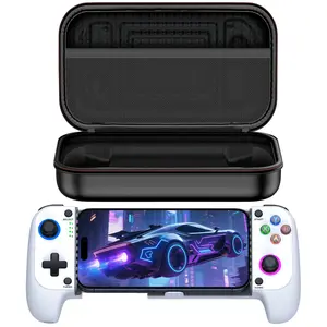 For iPhone/Android Wireless Mobile Game Controller with Protective Carrying Case Bundle,Hall Effect Phone Controller for Xbox Cloud/Steam Link/GeForce Now/MFi Apple Arcade