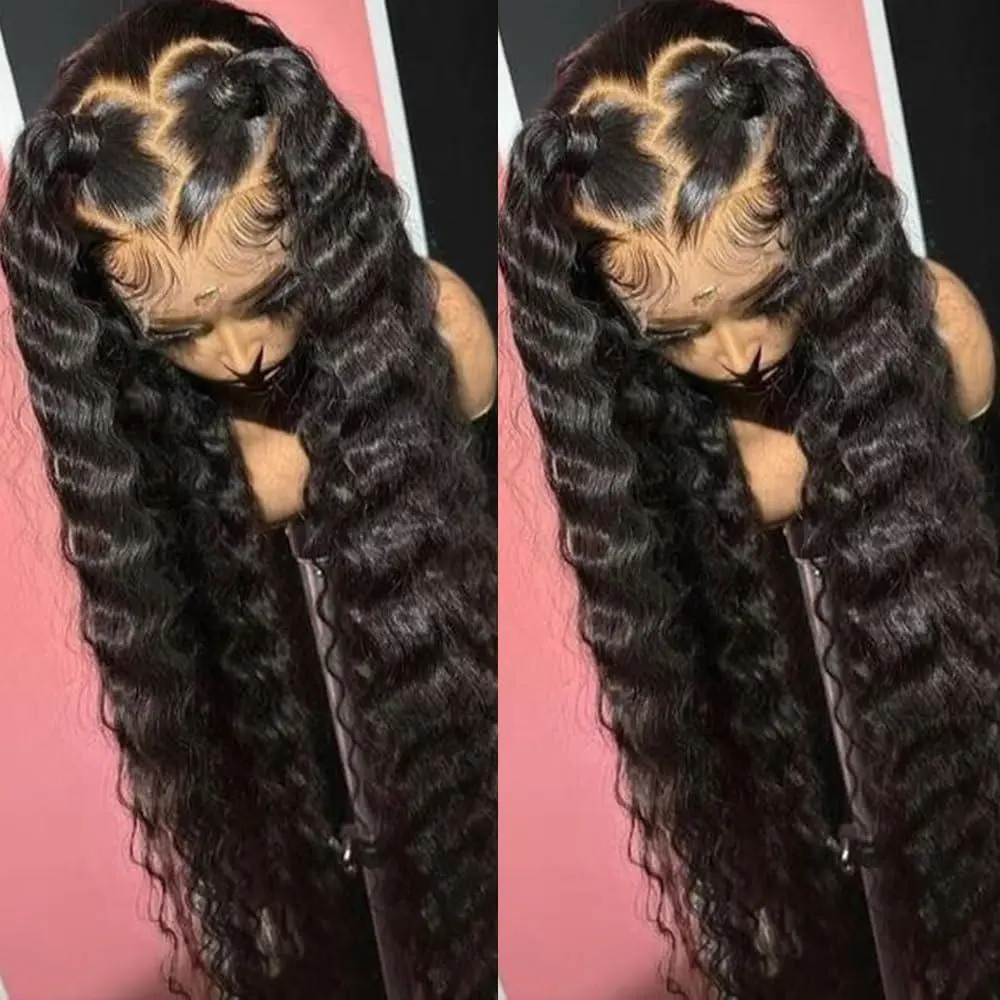 Bling Hair 180 Density Deep Wave Hd Transparent 13x4 Lace Front Wigs Human Hair 32 34 Inch 13x6 Curly Wave Lace Frontal Wigs For Black Women #TikTokShopBlackFriday