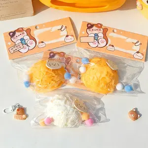 Cute Kawaii Cat Squishy Toy, Sticky Soft Rubber Stress Relief Toy, Silicone Squish Toy – Ideal for Stress Relief, Perfect as a Gift for Valentine’s Day, Anniversaries, and Birthdays