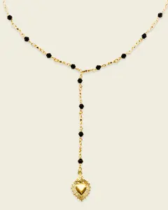 La Reina Crystal Rosary Necklace