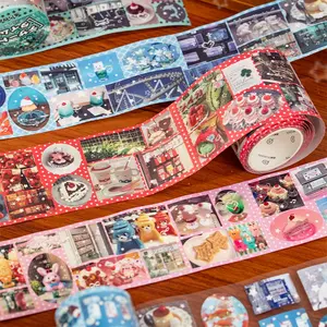 Sweet Dessert Roll Tape, 200m Sweet Time Tape, Easy Tear Origami Material, Perfect for Handmade Albums & Gift Boxes