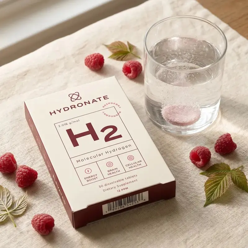 Hydronate (30 Tablets) | Molecular Hydrogen Tablets- Fast-Dissolving Antioxidant for Brain Fog Reduction, Optimal Gut Health, Athletic Recovery & Energy | Enhances Clarity and Sharpness