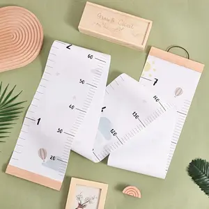 Wooden Printed Hanging Height Measurement Chart, Cute Growth Record Board, Detachable Hanging Ruler, Perfect Baby Height Tracker