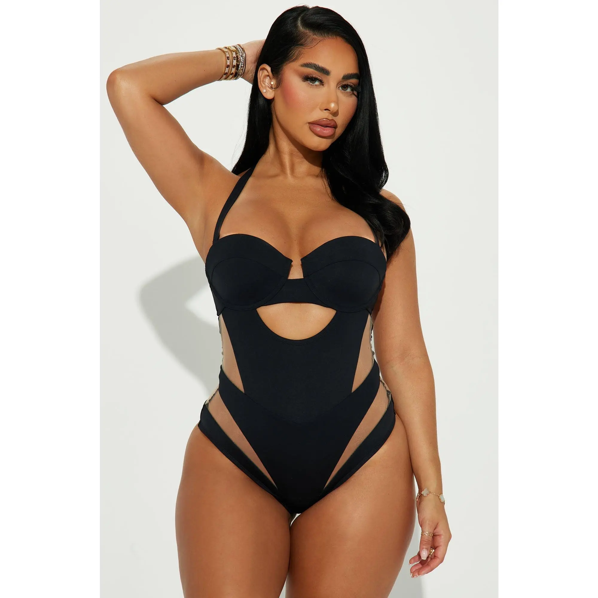 Megan Cutout 1 Piece Swimsuit - Black Megan Cutout 1 Piece Swimsuit - Black