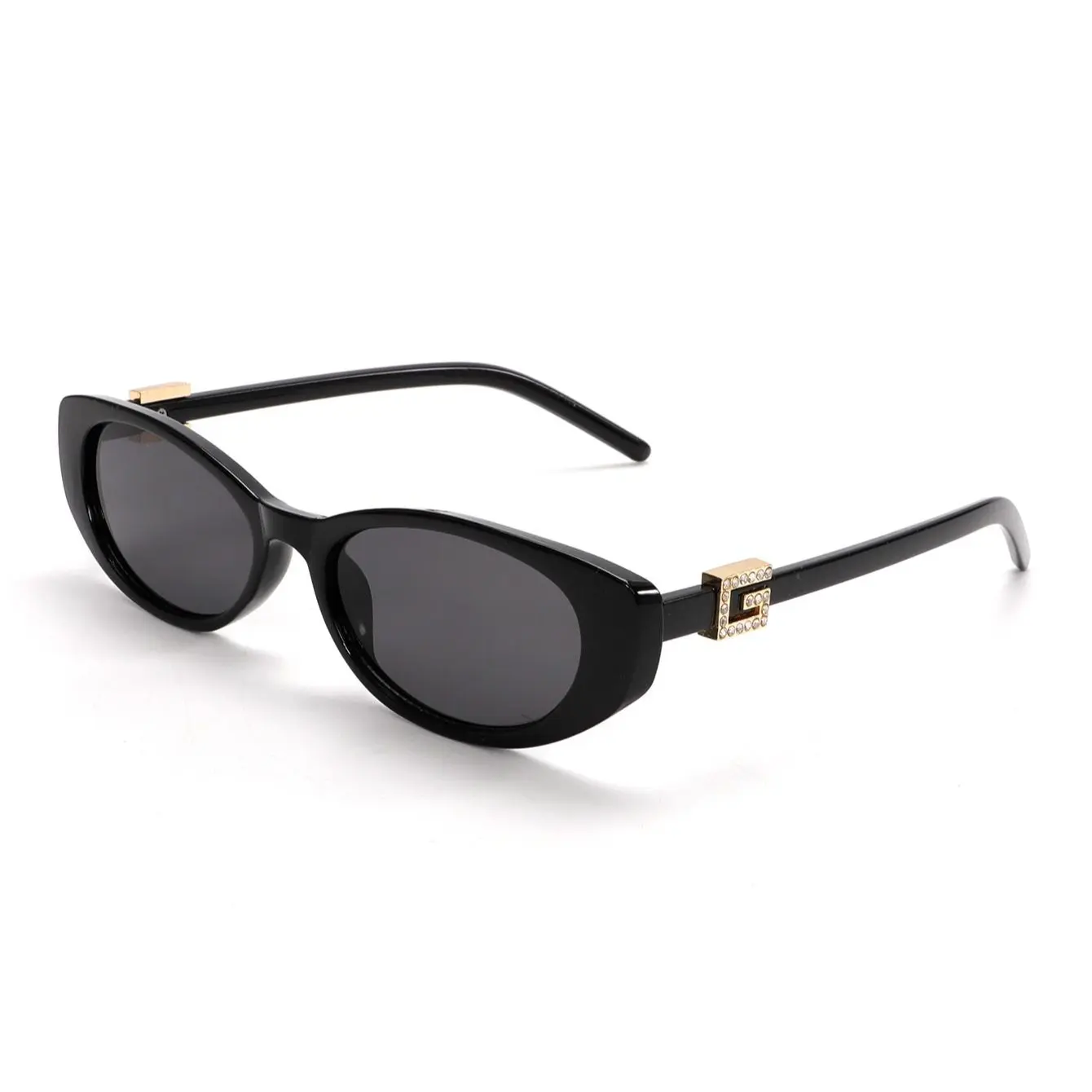 New Fashion Retro Sunglasses Light Luxury Designer UV Protection Sunglass Trend Street CatEye Sun Glasses