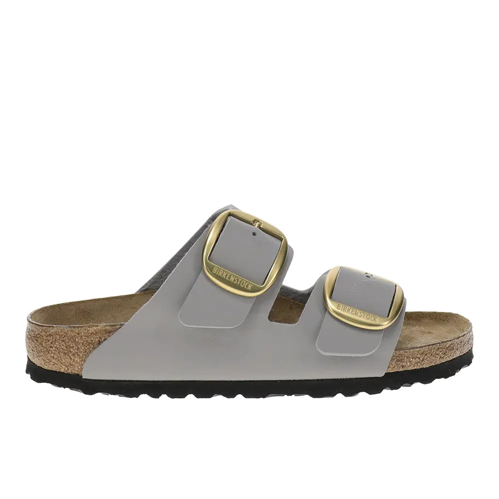 BIRKENSTOCK Womens Arizona Buckle Birko-Flor Footbed Casual Sandals Casual - Grey BIRKENSTOCK Womens Arizona Buckle Birko-Flor Footbed Casual Sandals Casual - Grey