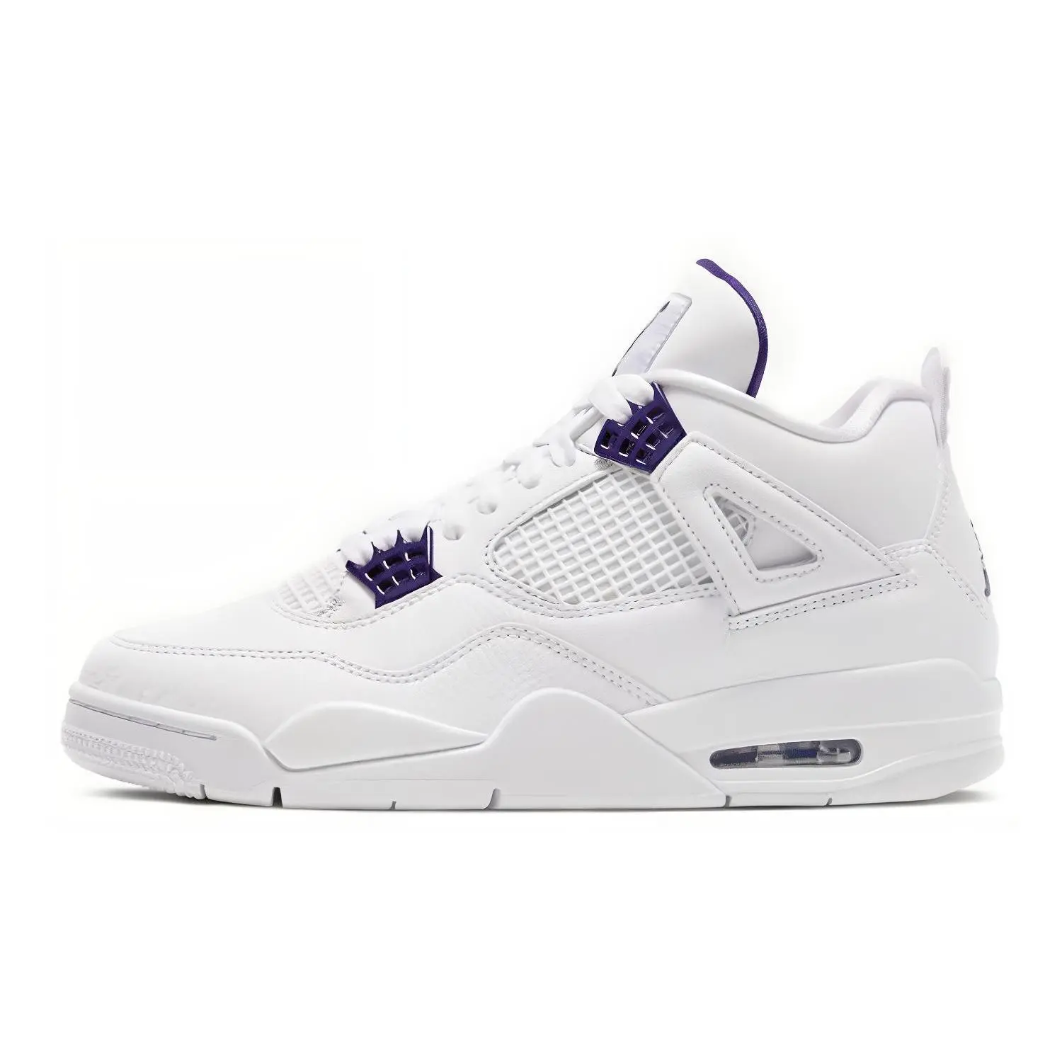 Jordan Air 4 Retro Purple Metallic' Comfort Mid Top Basketball Shoes Unisex CT8527-115