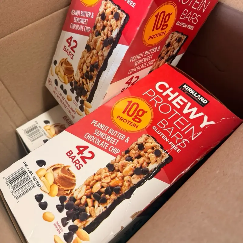 Kirkland Chewy Protein Bars 4 box SOLD AS IS