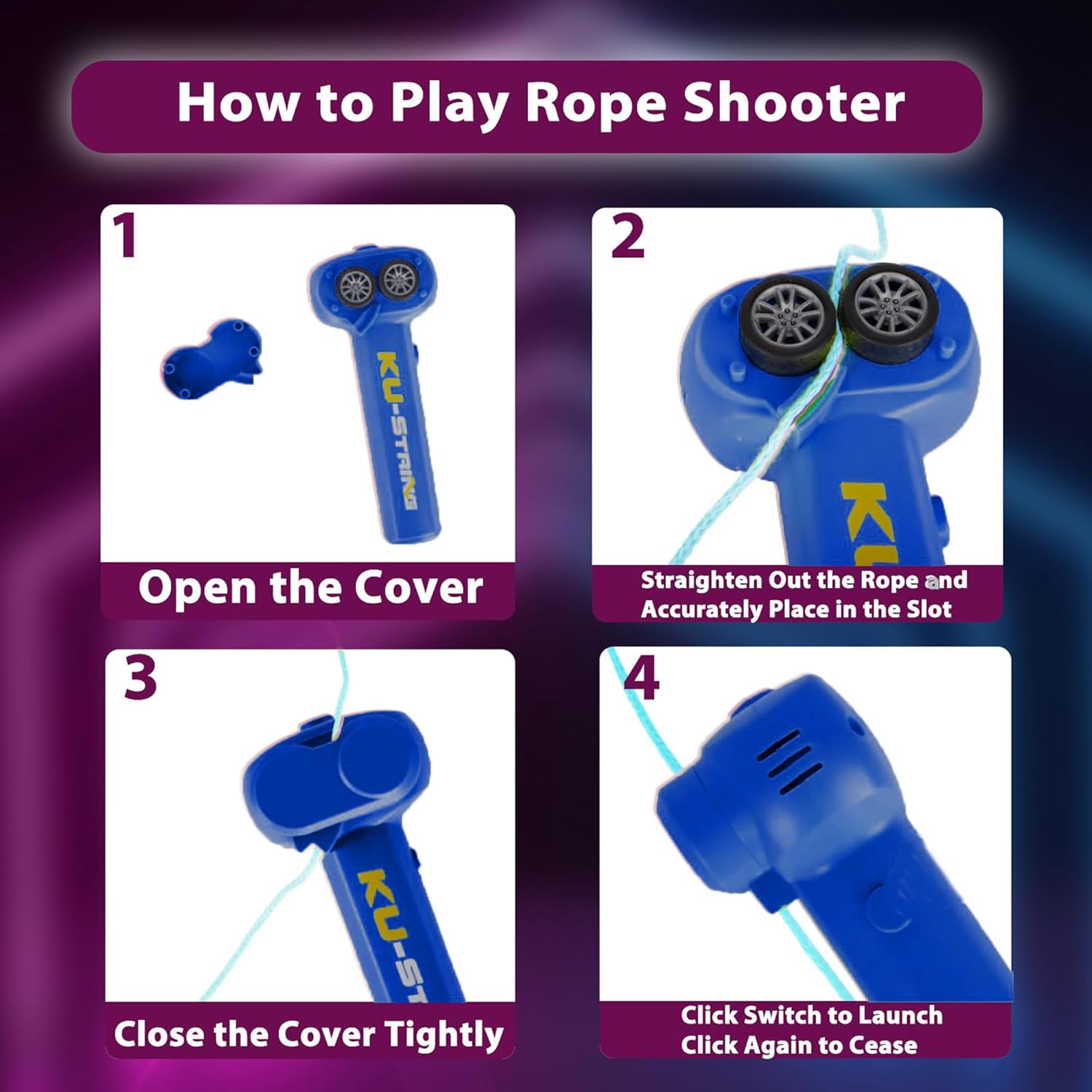 Electric String Rope Launcher Toy, 1 Box Electric String Rope Launcher ...