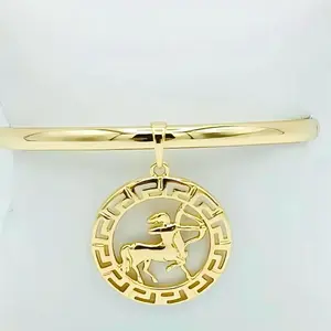 Rodriguezjewelry # 2196 Bangle ( open Size -6 ) Sagittarius  Pendant