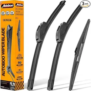 AUTOBOO 28"+20" Windshield Wipers with 16" Rear Wiper Blade Replacement for Toyota Sienna 2011-2017 2018 2019 2020 -Original Factory Quality (Pack of 3)