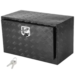 VEVOR Underbody Truck Box,  36" x 14" x 16" Pickup Storage Box, Heavy Duty Aluminum Diamond Plate Tool Box with Lock and Keys, Waterproof Trailer Storage Box with T-Handle Latch for Truck, Van, Trailer