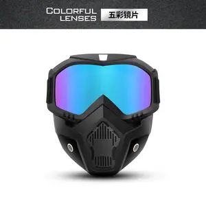 Fade-zone Over Glasses Face Shield – Tactical Motorcycle Face Shield with UV400 PC Lens, Anti-Fog & Windproof Dustproof Mask for Full Face Protection, Welding/Riding, Prescription Glasses Compatible, Adjustable Head Strap, Impact Resistant Goggles