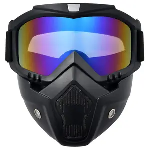 Paintball Mask Anti Fog – Motorcycle Goggles with Removable Face Mask