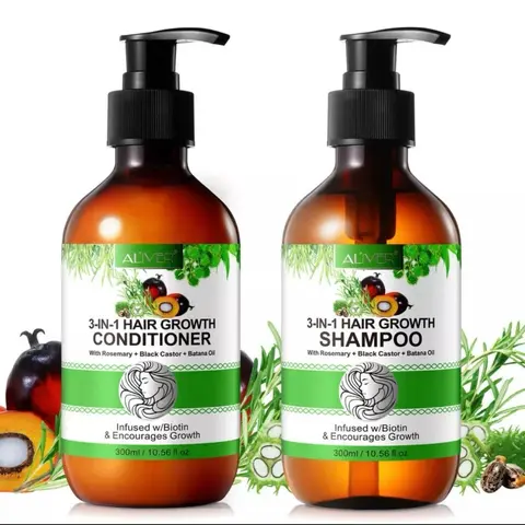 Maani Essence 3-in-1 Herbal Shampoo & Conditioner Cleanser - Haircare with Biotin, Batana+Rosemary+Onion, Jamaican Black Castor, Pumpkin Seed, Peppermint, Lavender, Amla, Black Seed, Argan Oil for Conditioning & Hair-Moisturizing