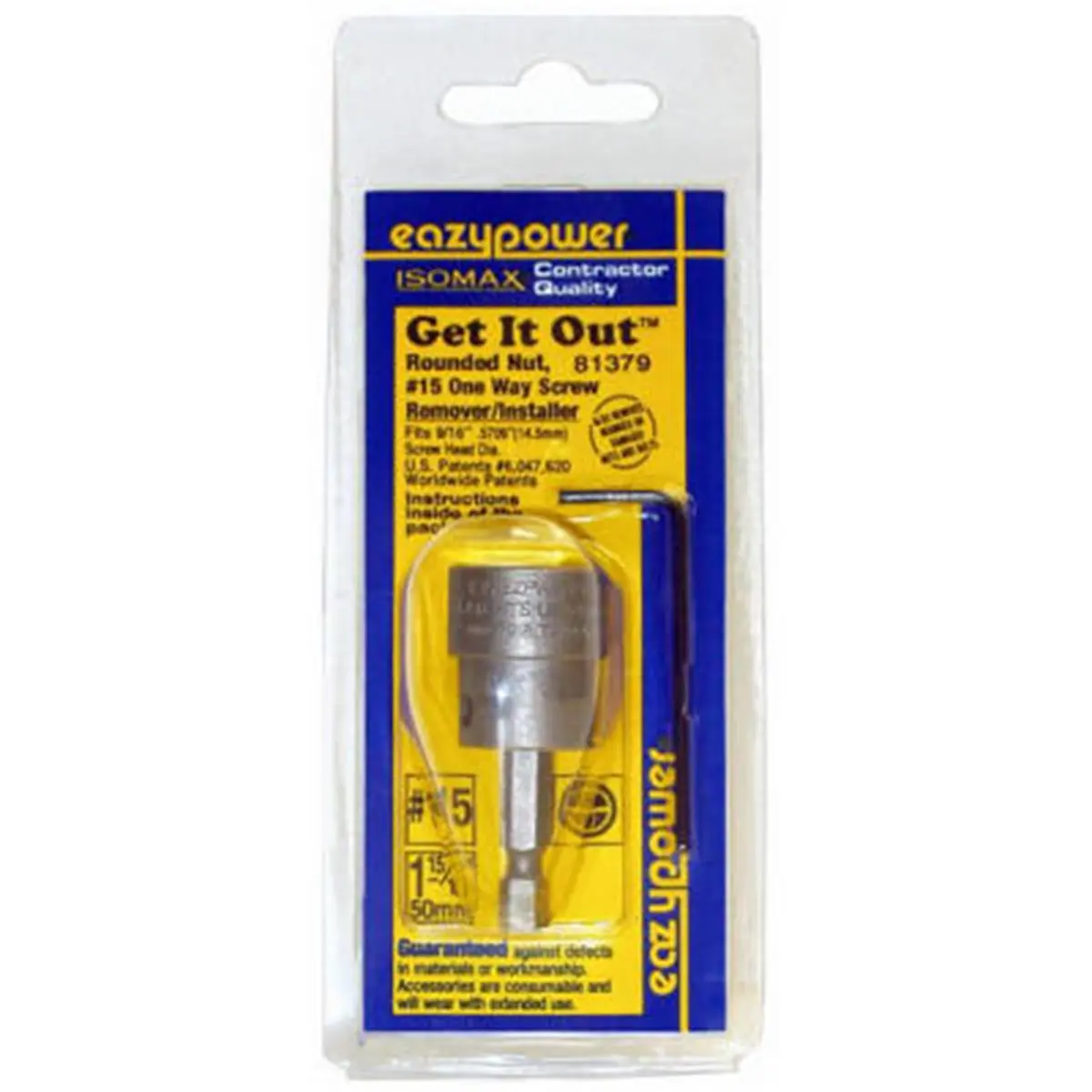 Eazypower No. 15 1-Way Screw Remover, Handheld Hardware Repair Tool, Tools & Hardware Category, Work Tools