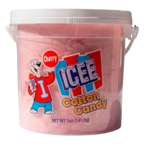 ICEE Cotton Candy – Sweet Carnival Treat, Fluffy & Airy Snack, Perfect for Kids & Adults, Bucket with Handle, Great for Parties, On-the-Go Snacking & Fun Desserts (5 ounces, Cherry)